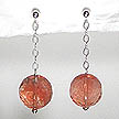 DKC ~ Cherry Quartz Ball Earrings